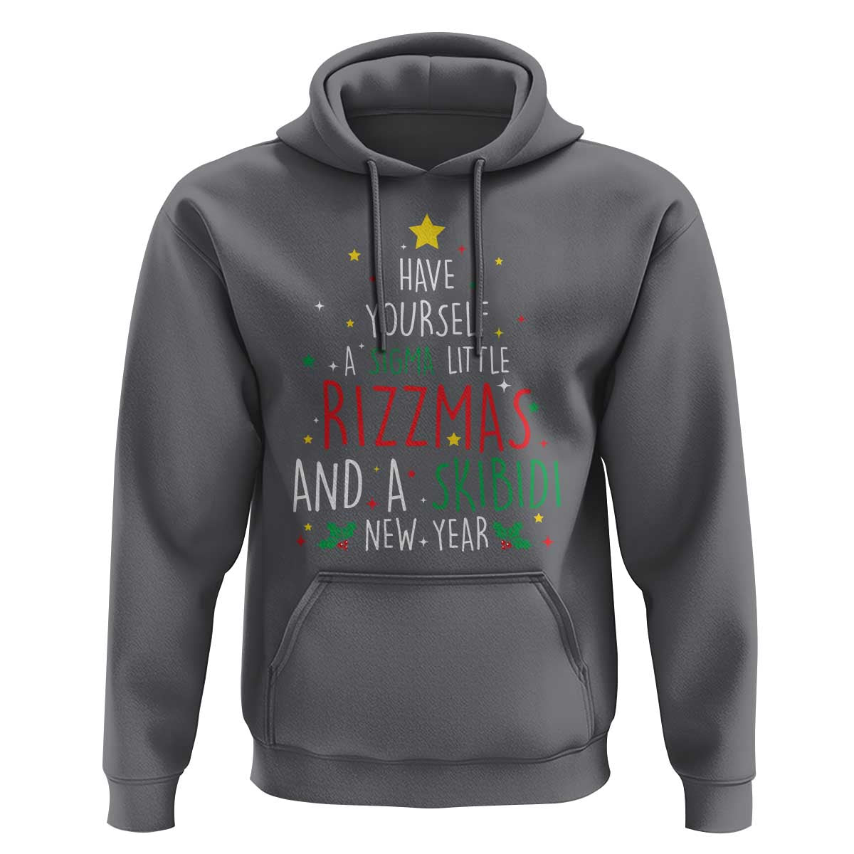 Funny Xmas Hoodie Have Yourself A Sigma Little Rizzmas And A Skibidi New Year