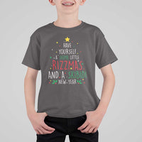Funny Xmas T Shirt For Kid Have Yourself A Sigma Little Rizzmas And A Skibidi New Year - Wonder Print Shop