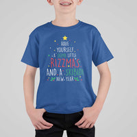 Funny Xmas T Shirt For Kid Have Yourself A Sigma Little Rizzmas And A Skibidi New Year - Wonder Print Shop