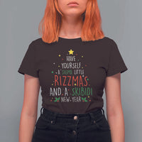 Funny Xmas T Shirt For Women Have Yourself A Sigma Little Rizzmas And A Skibidi New Year - Wonder Print Shop