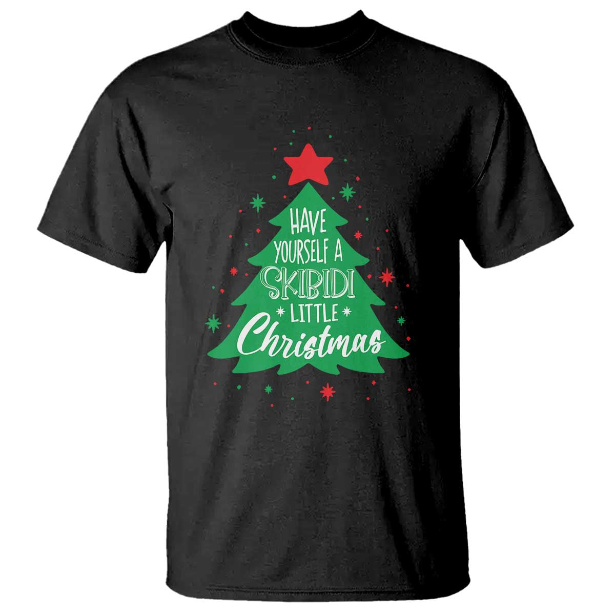 Funny Xmas T Shirt Have Yourself A Skibidi Little Rizzmas - Wonder Print Shop