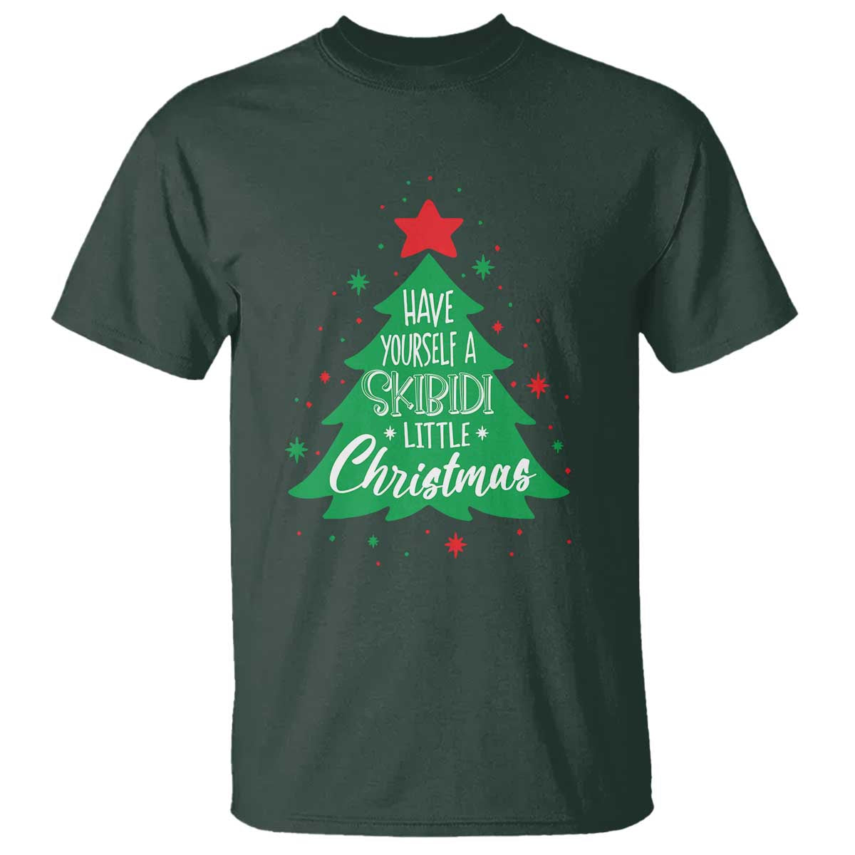 Funny Xmas T Shirt Have Yourself A Skibidi Little Rizzmas - Wonder Print Shop