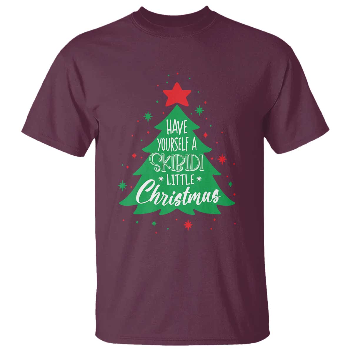 Funny Xmas T Shirt Have Yourself A Skibidi Little Rizzmas - Wonder Print Shop