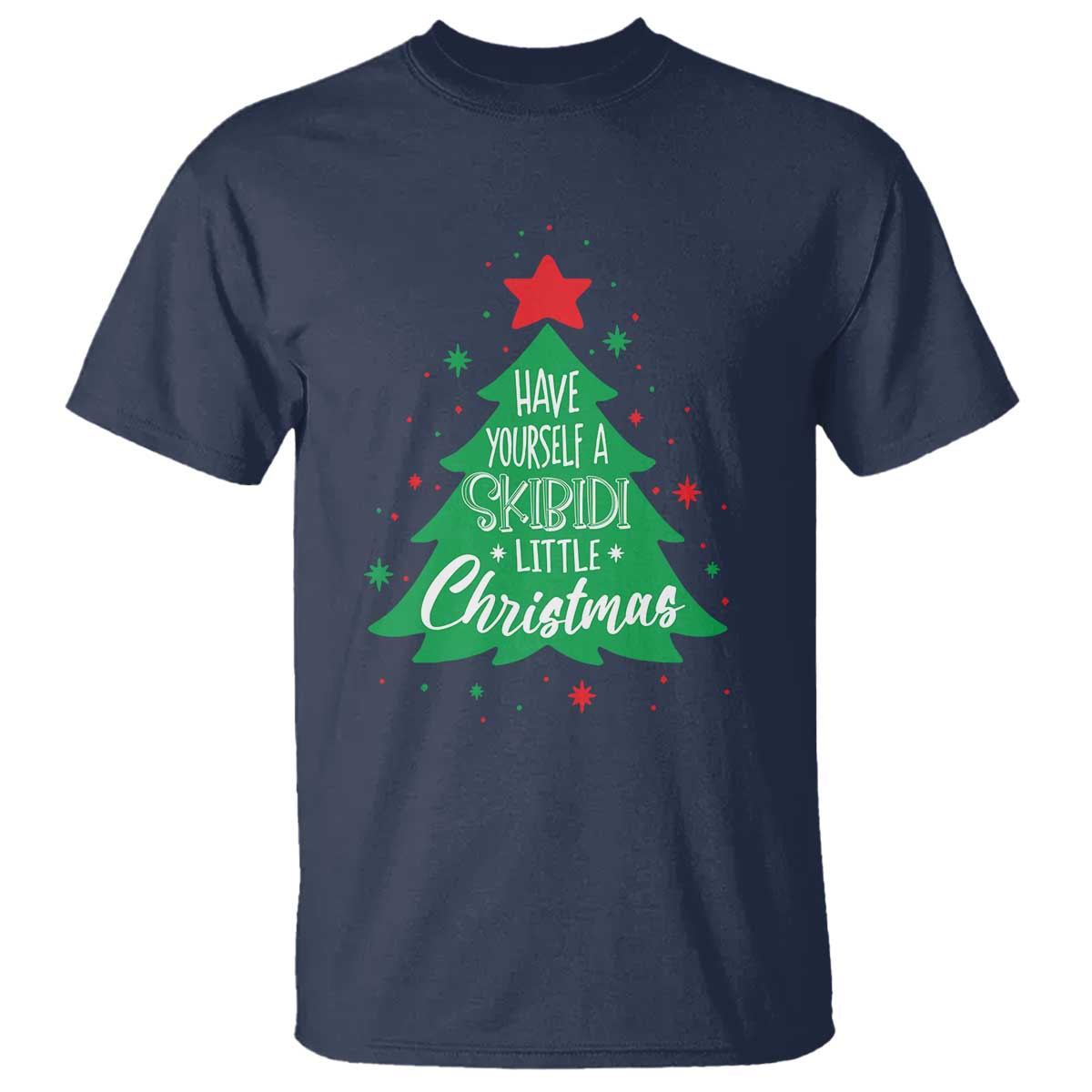 Funny Xmas T Shirt Have Yourself A Skibidi Little Rizzmas - Wonder Print Shop