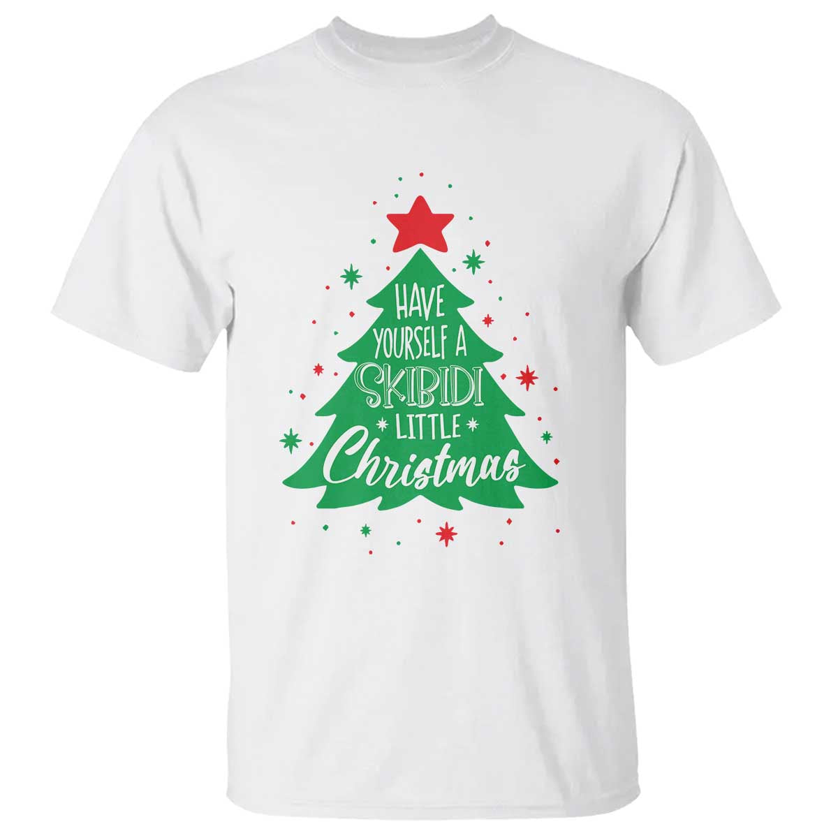 Funny Xmas T Shirt Have Yourself A Skibidi Little Rizzmas - Wonder Print Shop