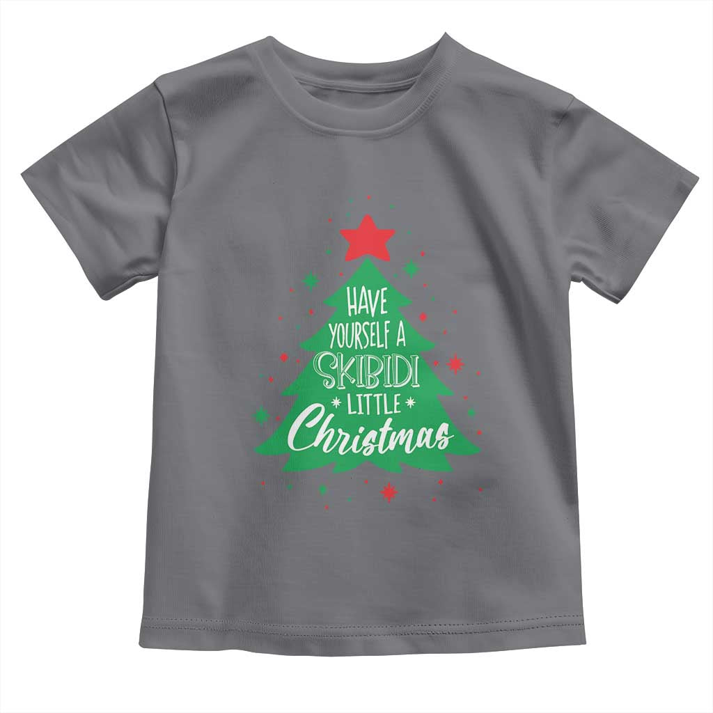 Funny Xmas Toddler T Shirt Have Yourself A Skibidi Little Rizzmas