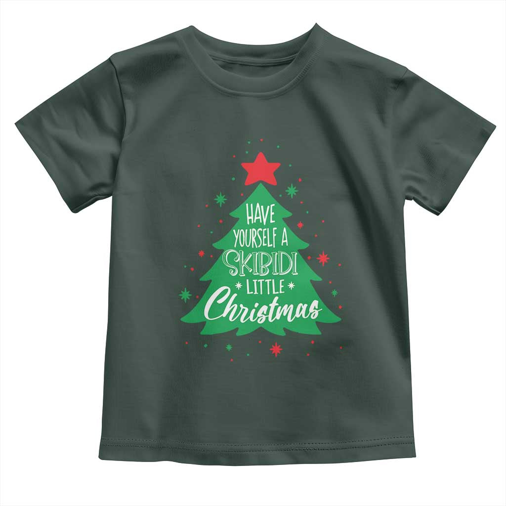 Funny Xmas Toddler T Shirt Have Yourself A Skibidi Little Rizzmas