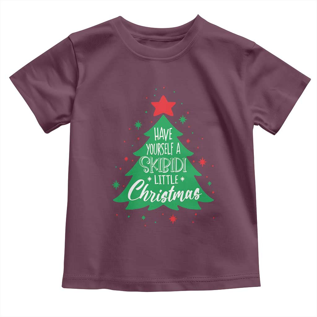 Funny Xmas Toddler T Shirt Have Yourself A Skibidi Little Rizzmas