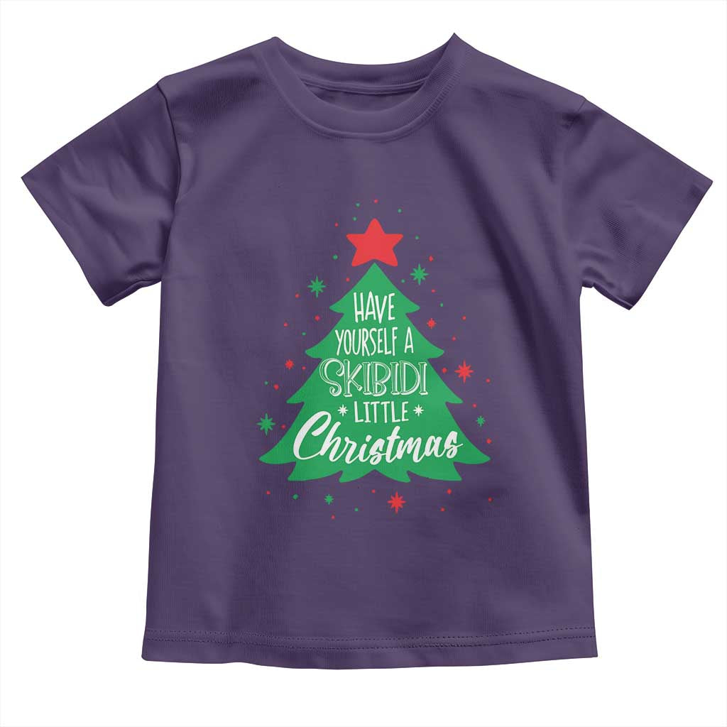 Funny Xmas Toddler T Shirt Have Yourself A Skibidi Little Rizzmas