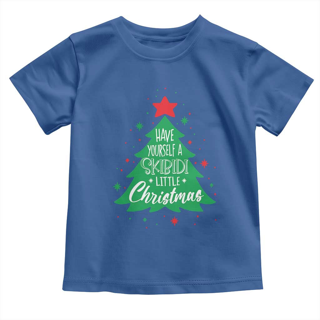 Funny Xmas Toddler T Shirt Have Yourself A Skibidi Little Rizzmas