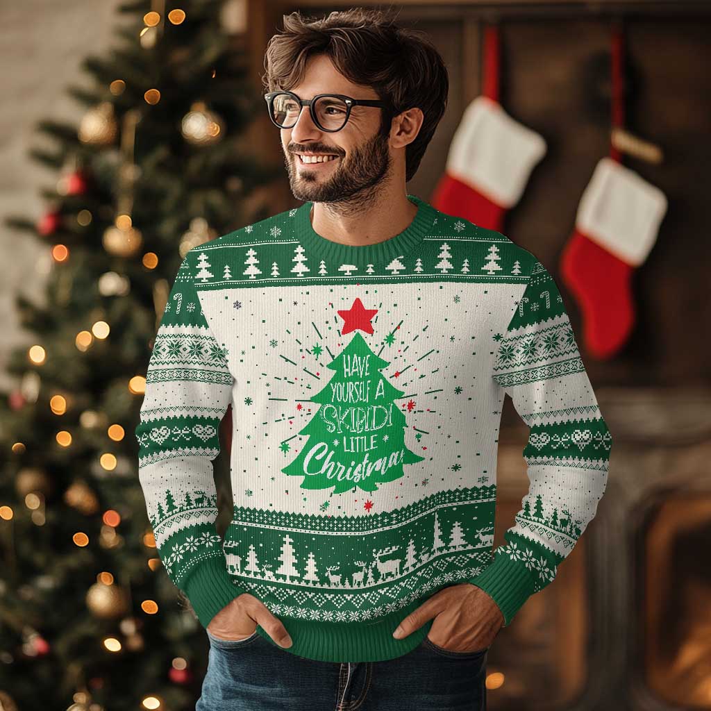Funny Xmas Ugly Christmas Sweater Have Yourself A Skibidi Little Rizzmas - Wonder Print Shop