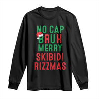 Funny Xmas Long Sleeve Shirt No Cap BRUH Merry Skibidi Rizzmas