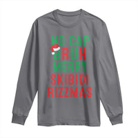 Funny Xmas Long Sleeve Shirt No Cap BRUH Merry Skibidi Rizzmas