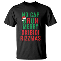 Funny Xmas T Shirt No Cap BRUH Merry Skibidi Rizzmas - Wonder Print Shop
