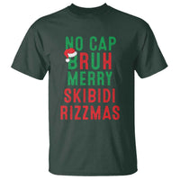 Funny Xmas T Shirt No Cap BRUH Merry Skibidi Rizzmas - Wonder Print Shop
