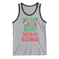 Funny Xmas Tank Top No Cap BRUH Merry Skibidi Rizzmas