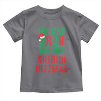 Funny Xmas Toddler T Shirt No Cap BRUH Merry Skibidi Rizzmas