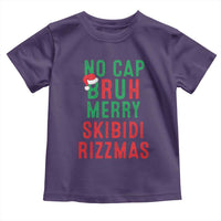 Funny Xmas Toddler T Shirt No Cap BRUH Merry Skibidi Rizzmas