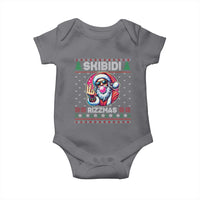 Funny Xmas Baby Onesie Skibidi Rizzmas Santa Bubble Gum
