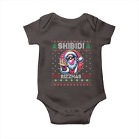 Funny Xmas Baby Onesie Skibidi Rizzmas Santa Bubble Gum