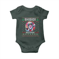 Funny Xmas Baby Onesie Skibidi Rizzmas Santa Bubble Gum