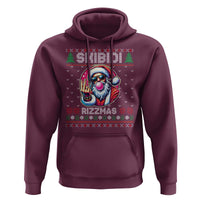 Funny Xmas Hoodie Skibidi Rizzmas Santa Bubble Gum
