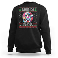 Funny Xmas Sweatshirt Skibidi Rizzmas Santa Bubble Gum - Wonder Print Shop
