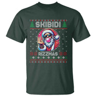 Funny Xmas T Shirt Skibidi Rizzmas Santa Bubble Gum - Wonder Print Shop