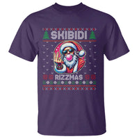 Funny Xmas T Shirt Skibidi Rizzmas Santa Bubble Gum - Wonder Print Shop