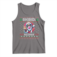 Funny Xmas Tank Top Skibidi Rizzmas Santa Bubble Gum