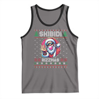 Funny Xmas Tank Top Skibidi Rizzmas Santa Bubble Gum