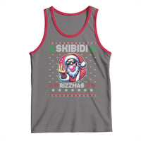 Funny Xmas Tank Top Skibidi Rizzmas Santa Bubble Gum