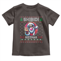 Funny Xmas Toddler T Shirt Skibidi Rizzmas Santa Bubble Gum