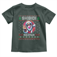 Funny Xmas Toddler T Shirt Skibidi Rizzmas Santa Bubble Gum