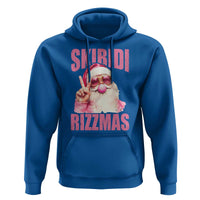 Funny Xmas Hoodie Skibidi Rizzmas Pink Santa Bubble Gum