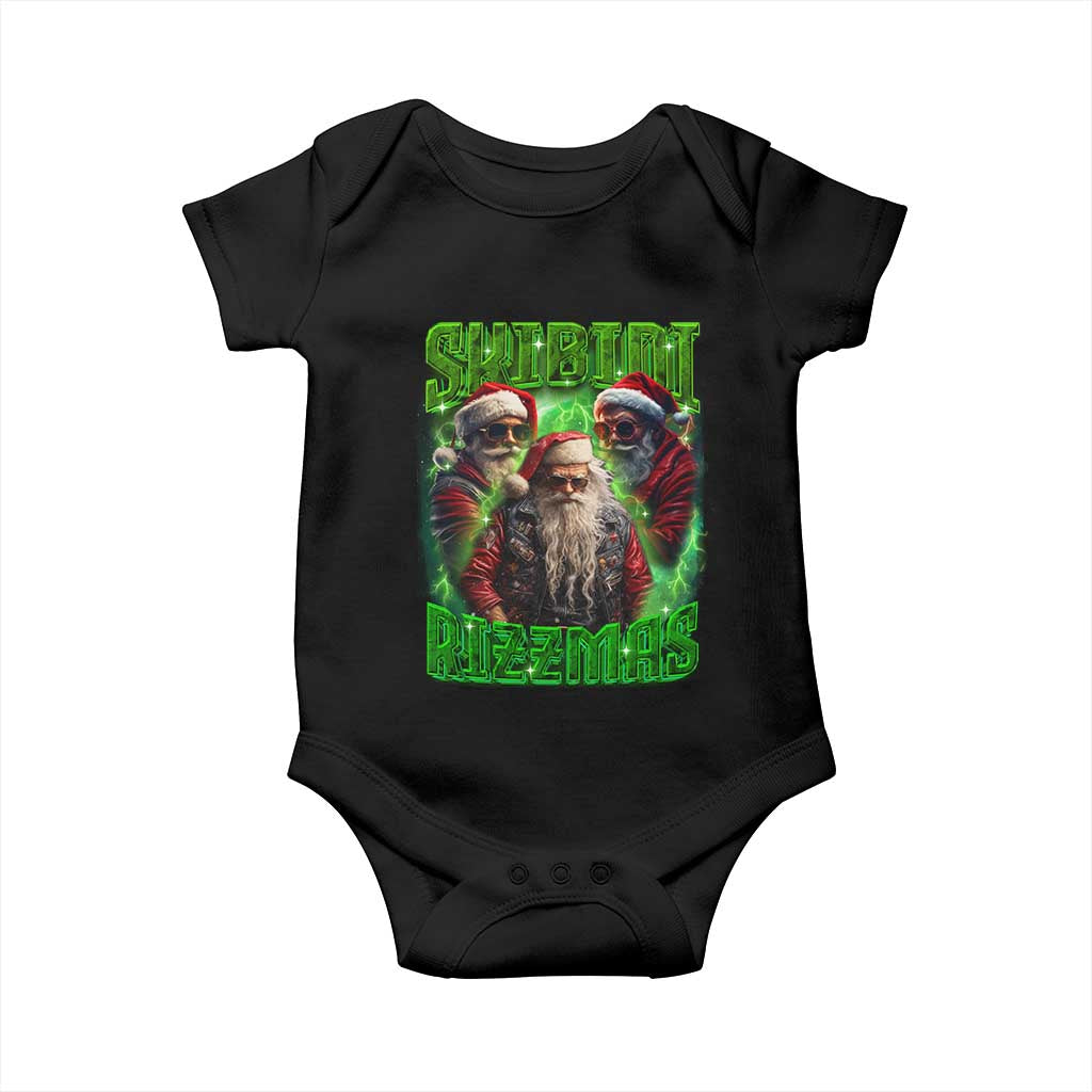 Funny Xmas Baby Onesie Skibidi Rizzmas Cool Santa Rizz