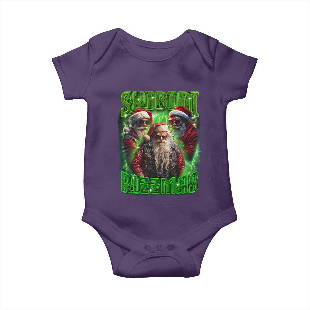 Funny Xmas Baby Onesie Skibidi Rizzmas Cool Santa Rizz