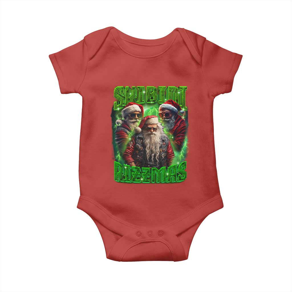 Funny Xmas Baby Onesie Skibidi Rizzmas Cool Santa Rizz