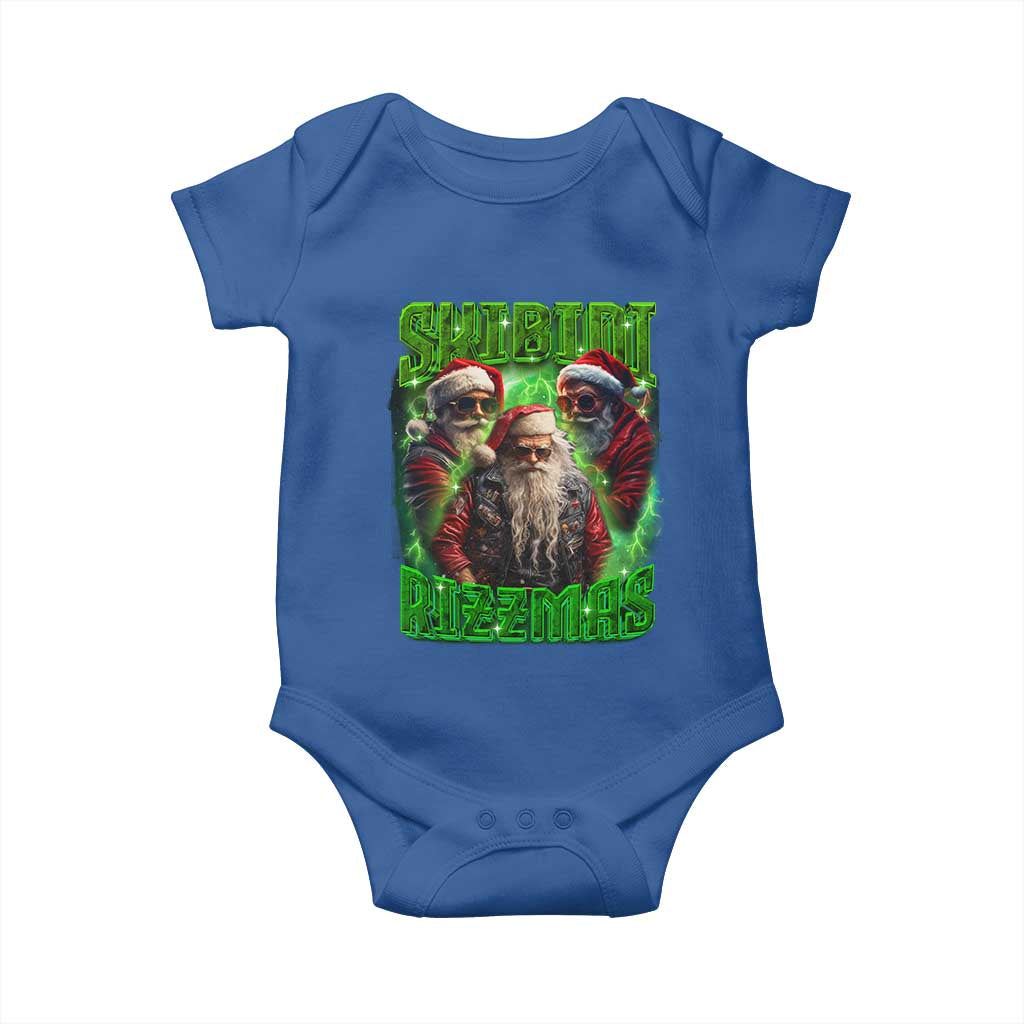Funny Xmas Baby Onesie Skibidi Rizzmas Cool Santa Rizz