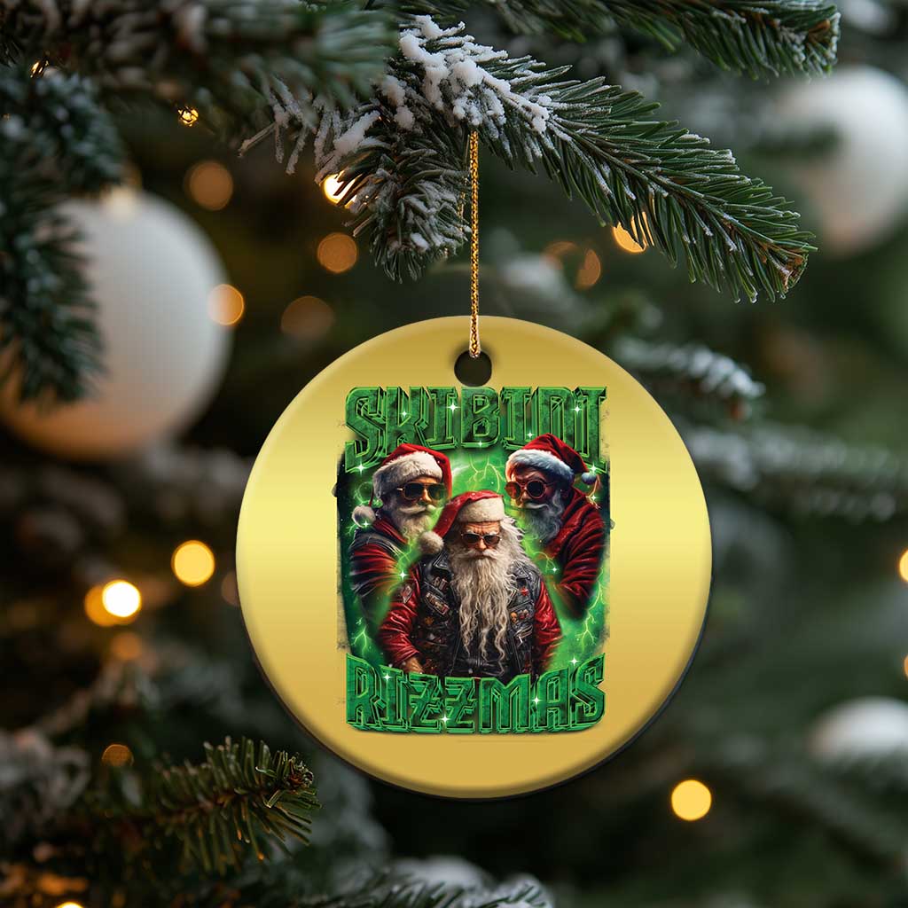 Funny Xmas Christmas Ornament Skibidi Rizzmas Cool Santa Rizz - Wonder Print Shop