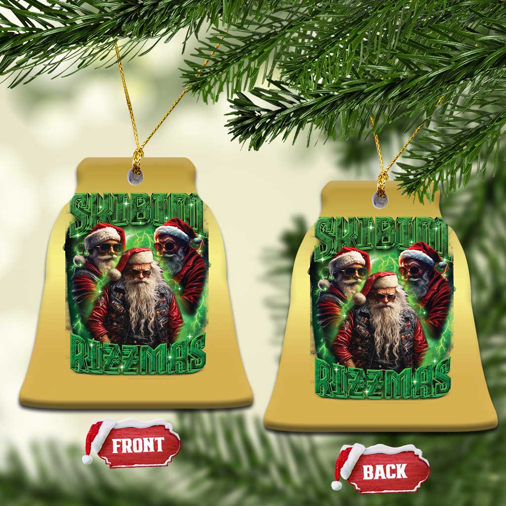 Funny Xmas Christmas Ornament Skibidi Rizzmas Cool Santa Rizz - Wonder Print Shop