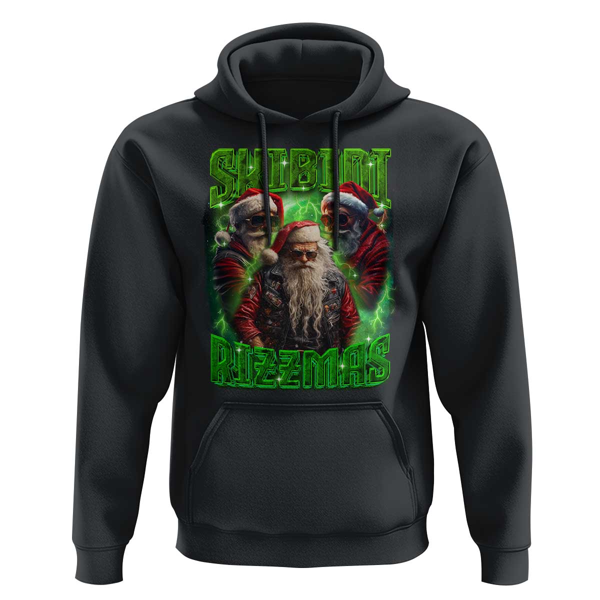 Funny Xmas Hoodie Skibidi Rizzmas Cool Santa Rizz