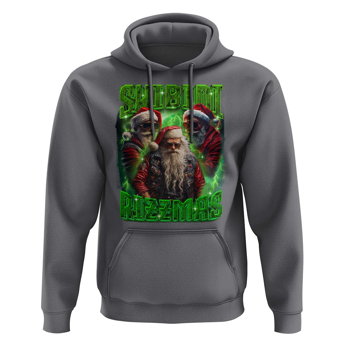 Funny Xmas Hoodie Skibidi Rizzmas Cool Santa Rizz