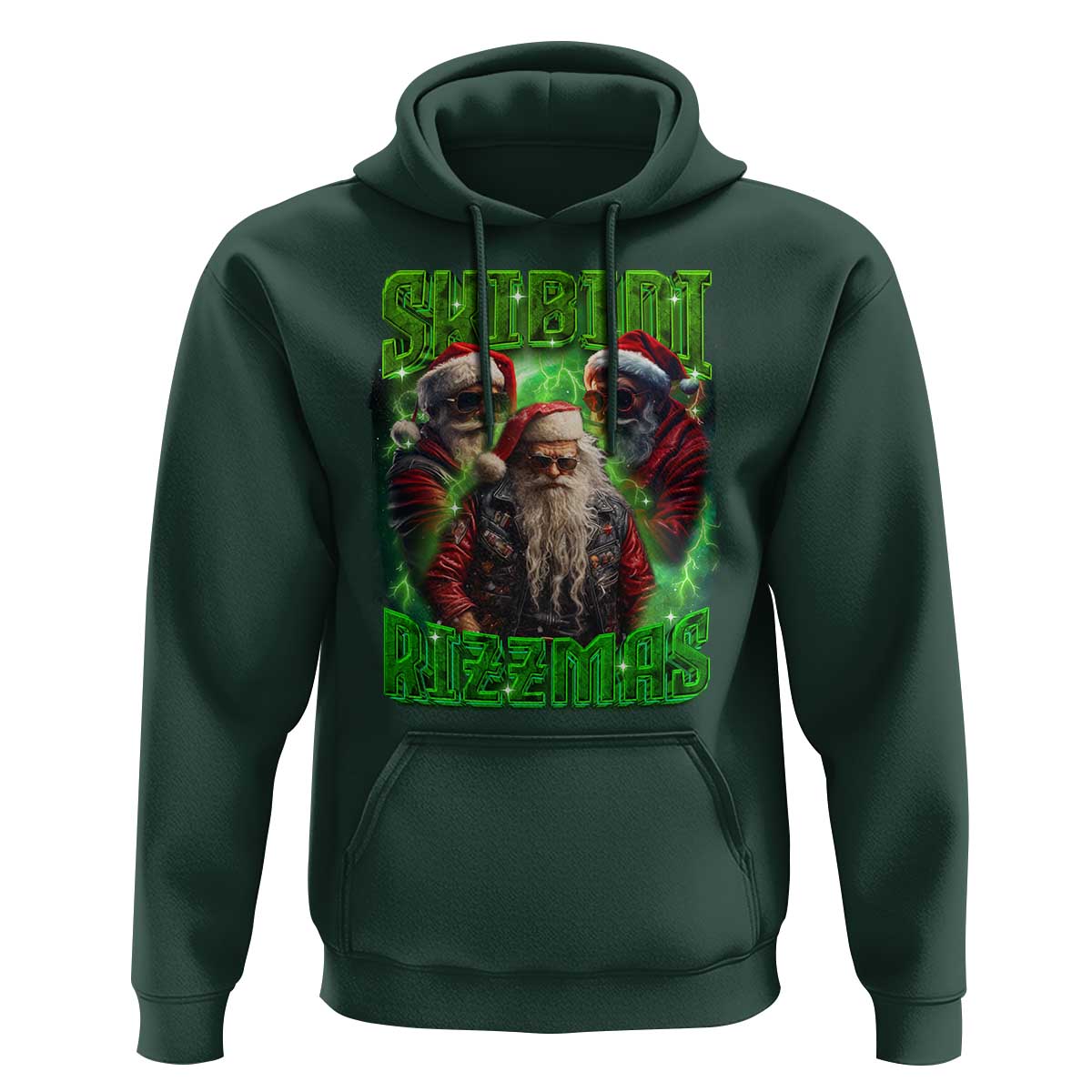 Funny Xmas Hoodie Skibidi Rizzmas Cool Santa Rizz