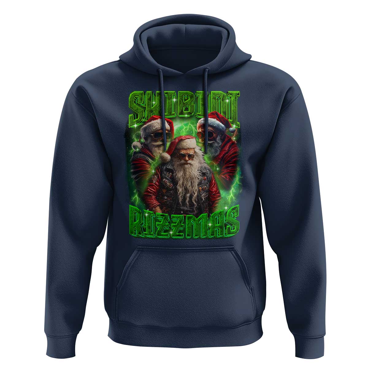 Funny Xmas Hoodie Skibidi Rizzmas Cool Santa Rizz