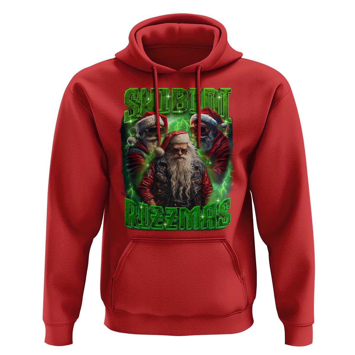 Funny Xmas Hoodie Skibidi Rizzmas Cool Santa Rizz