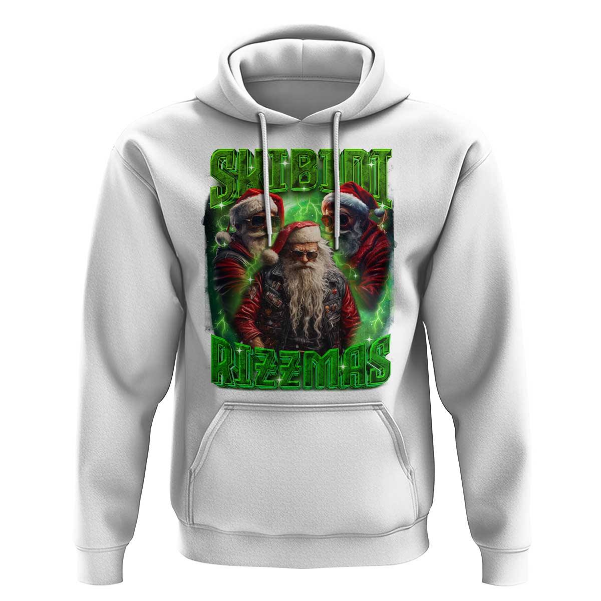 Funny Xmas Hoodie Skibidi Rizzmas Cool Santa Rizz