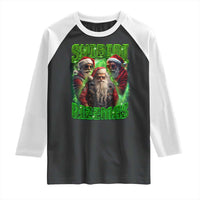 Funny Xmas Raglan Shirt Skibidi Rizzmas Cool Santa Rizz
