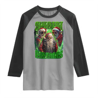 Funny Xmas Raglan Shirt Skibidi Rizzmas Cool Santa Rizz