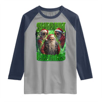 Funny Xmas Raglan Shirt Skibidi Rizzmas Cool Santa Rizz